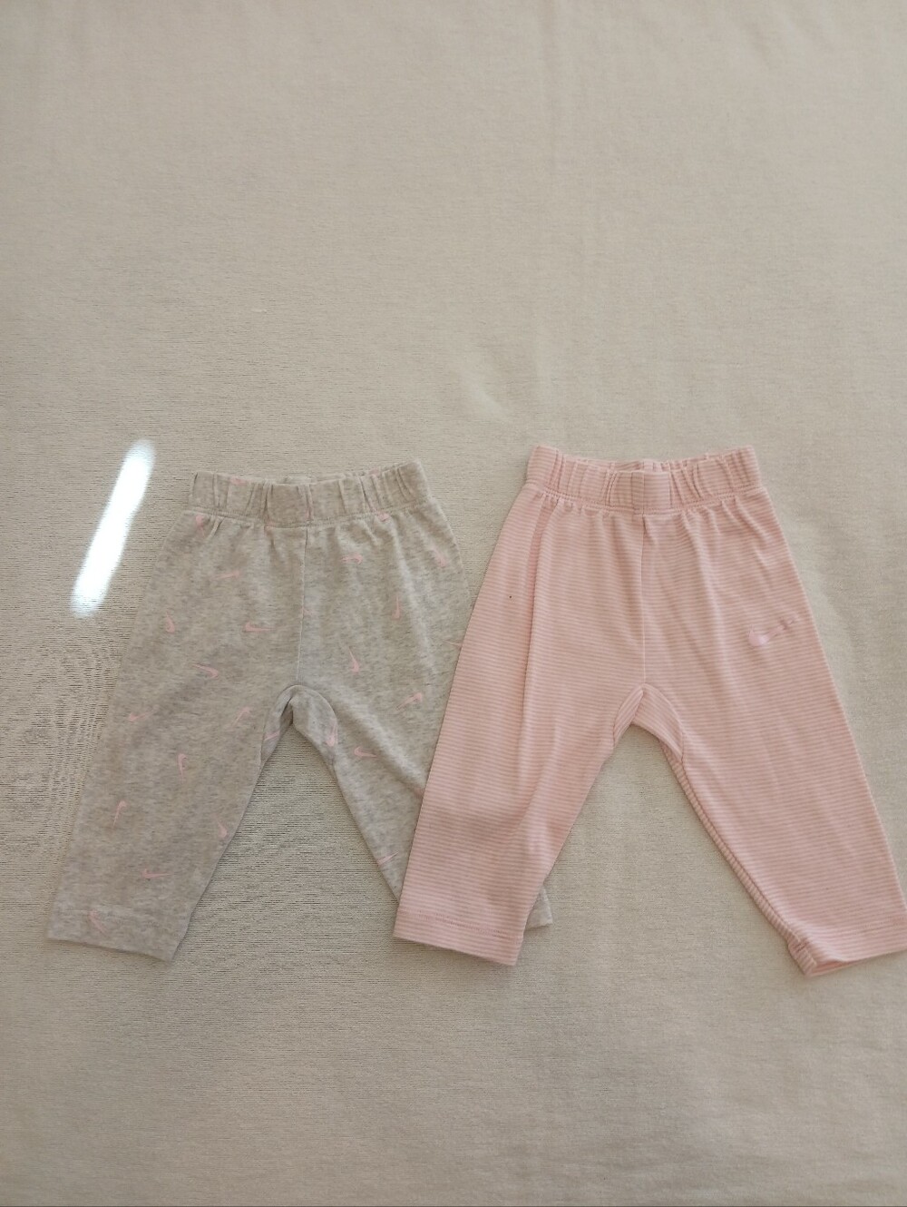 Bundle Girls 6 Month Pink and Gray Cotton Stretch Pants Nike